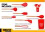Kit Utensílios Cozinha Silicone Colher Copo Suporte 8 Peças - Etilux Imagem de Kit Utensílios Cozinha Silicone Colher Copo Suporte 8 Peças