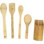 Imagem de Kit Utensílios De Bambu 5 Peças