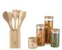 Imagem de Kit Utensílios de Bambu 6 Peças + Potes Herméticos Porta-Mantimentos com Tampa de Bambu Electrolux