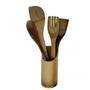 Imagem de Kit Utensílios de Bambu para Cozinha com 05 Peças