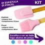 Imagem de Kit Utensílios de Cozinha com Espátula e Pincel de Silicone com Cabo de Madeira - Casita