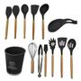 Imagem de Kit Utensílios de Cozinha Silicone 13 Peças Acessórios Inox