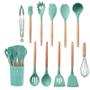 Imagem de Kit Utensílios De Silicone Para Cozinha 13 Peças Verde