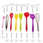 Imagem de Kit Utensílios De Silicone Para Cozinha Colorido 9 Peças