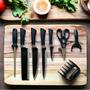 Imagem de Kit utensílios e facas para Churrasco premium 8 peças