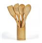 Imagem de Kit Utensílios Ecokitchen Madeira Bambu 5 Peças Mimostyle