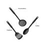 Imagem de Kit Utensílios Espátulas 3 Peças Talheres Antiaderente Nylon