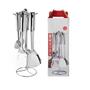 Imagem de Kit Utensílios Inox 7 Peças com Suporte para Cozinha