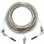 Imagem de Kit varal aço revestido 4mm com  60 metros super resistente