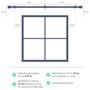 Imagem de Kit Varão Completo Jade Prime 28mm 3 Metros com Emenda - Quarto e Sala