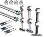 Imagem de Kit Varão Duplo 1 Metros 19Mm E 19Mm Suporte Metal Cromado