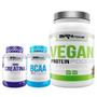 Imagem de KIT Vegan Protein 500g + PREMIUM Creatina 100g + BCAA Fit Foods 100g - BRN FOODS