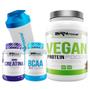 Imagem de KIT Vegan Protein 500g + PREMIUM Creatina 100g + BCAA Fit Foods 100g + Coqueteleira - BRN FOODS