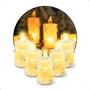 Imagem de Kit Velas Decorativas Artificial Transparente Bateria 5 Und