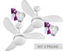 Imagem de Kit Ventilador de Teto Ventisol Fênix Branco/Silver,Cv3, 02 Lâmpadas Led Inclusas -127v- 02 Unidades