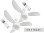 Imagem de Kit Ventilador de Teto Ventisol Fênix Premium Branco 3 vel. Controle Remoto 220v - 02 Unidades
