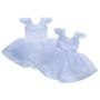 Imagem de kit vestido branco bebe infantil c/ faixa de cabelo mais calcinha cobre fralda para batizado daminha reveillon