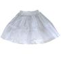 Imagem de Kit Vestido Branco Infantil - Batizado + laço cabelo + saia filó