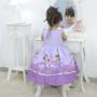 Imagem de Kit vestido infantil da princesa Sofia + laço cabelo + saia filó