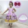 Imagem de Kit Vestido infantil tema Lol Surprise + laço cabelo + saia filó