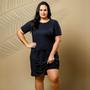 Imagem de Kit Vestido Plus Size Proteção Uv Com Short Cós Alto Moda Praia Evangélica