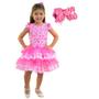 Imagem de Kit Vestido Tutu Barbie Luxo + laço para Cabelo