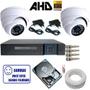 Imagem de Kit Vigilância 2 Câmeras Dome de Metal AHD 1.3 Megapixel DVR Stand Alone Multi HD