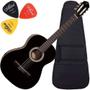 Imagem de Kit Violão Clássico Giannini Acústico Cordas Aço S14 Preto