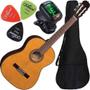Imagem de Kit Violão Eagle Clássico Acústico Cordas Nylon Dh69 Natural