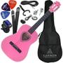 Imagem de Kit Violão Elétrico Nylon Austin 941SPK Rosa Juvenil Pink Coração Vx07