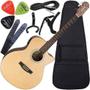 Imagem de Kit Violão Eletroacústico Folk Giannini Gsf3 Ns Com Afinador
