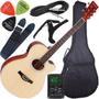 Imagem de Kit Violão Folk Eletroacústico Com Capotraste Gsf1R Giannini