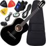 Imagem de Kit Violão Giannini Eletroacústico Aço Com Acessórios S14 Bk