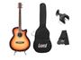 Imagem de Kit violão land eletrico aço lw-a-40e+capa+acessórios