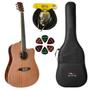 Imagem de Kit Violão Tonante Safira Folk Aço Eletrico Sapele Fosco + Bag + Cabo + Palhetas