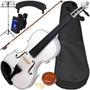 Kit Violino 4/4 Branco Completo Com Arco Breu Espaleira - Ronsani Imagem de Kit Violino 4/4 Branco Completo Com Arco Breu Espaleira