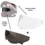 Imagem de Kit Viseira Cristal + Oculos Fume Interno Originais Pro Tork Capacete Attack Transparente Solar