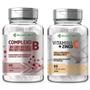 Imagem de Kit Vitamina C/ Zinco Quelado + Complexo B B1 B2 B3 B5 B6 B7 B9 B12 500Mg 
