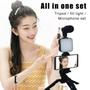 Imagem de Kit Vlogging Filmagem  com Luz e Tripé Microfone Blogueira