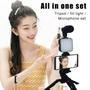 Imagem de Kit Vlogging Filmagem Com Luz E Tripé Microfone Blogueira