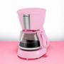 Imagem de Kit Waffle Maker Antiaderente Rosa + Cafeteira  Inox Rosa Britânia 15 Xícaras  - 110V