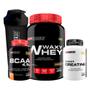 Imagem de KIT Waxy Whey 900g + Power Creatina 100g + BCAA 100g + Coqueteleira - Bodybuilders