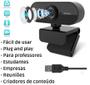 Imagem de Kit Webcam Iluminador Microfone Gravação Vídeo Aula Reunião