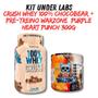 Imagem de Kit Whey 100% Crush Concentrada Chocobear 900g + Warzone Purple Heart Punch 300g - Under Labz