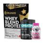 Imagem de Kit: Whey Blend Protein Concentrado e Isolado - 900g +Creatina Monohidratada Pote 300g +Femme Burn 90g - Soldiers Nutri