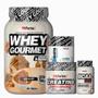 Imagem de Kit Whey Gourmet Pote + Creatina 300g + Glutamina 150g + BCAA 100 cáps - FN Forbis