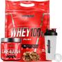 Imagem de Kit Whey Protein 900g Creatina 300g Pura Coqueteleira 600ml