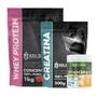 Imagem de Kit: Whey Protein Concentrado 1Kg + Creatina Monohidratada 500g + Vitamina C Em Pó 500g - 100% Importado - Soldiers Nutr