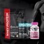 Imagem de Kit:Whey Protein Concentrado 1kg +Creatina Monohidratada Pote 300g - 100% Pura+Termogênico Femme Burn 90g - Soldiers Nut