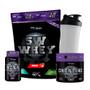 Imagem de Kit Whey Protein Dark Insane 900g + Creatina 300g + Bcaa 100 caps + Coqueteleira 600ml - Pro Effect